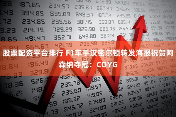 股票配资平台排行 F1车手汉密尔顿转发海报祝贺阿森纳夺冠：COYG